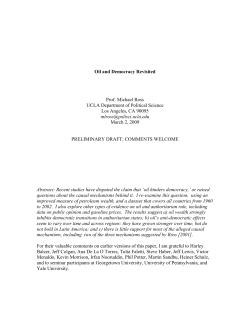 Oil and Democracy Revisited - UCLA Division of Social Sciences