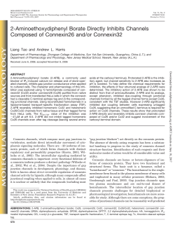2-Aminoethoxydiphenyl Borate Directly Inhibits Channels