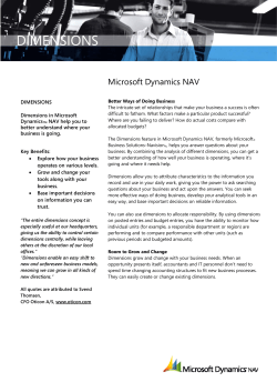 Dynamics NAV Dimensions
