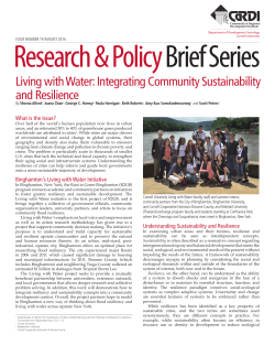 Living with Water: Integrating Community Sustainability and Resilience