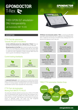 T-REX GPON OLT emulation&ndash;ONU Interoperability