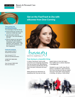 Get on the FastTrack to Dry with silicones from Dow Corning