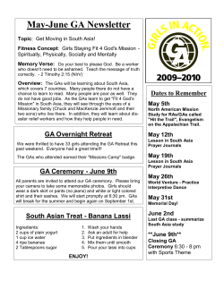 May-June GA Newsletter - Oak Grove Baptist Church