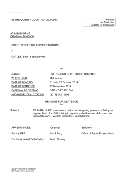 a pseudonym - County Court of Victoria