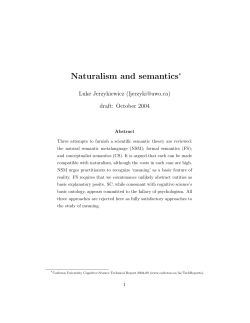 Naturalism and semantics
