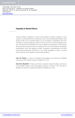 Empathy in Mental Illness - Beck-Shop