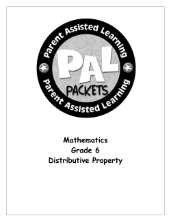 Mathematics Grade 6 Distributive Property