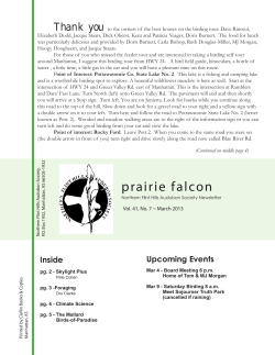 March - Northern Flint Hills Audubon Society