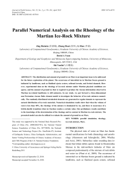 Parallel Numerical Analysis on the Rheology of the Martian Ice