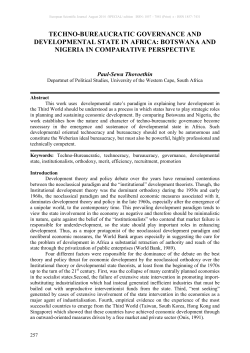 TECHNO-BUREAUCRATIC GOVERNANCE AND