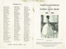 FLORIDA ARTIST GROUP 1961 1962