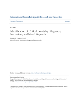 Identification of Critical Events by Lifeguards, Instructors, and Non