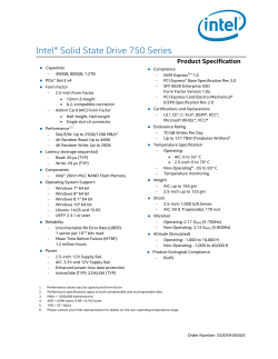 Intel&reg; SSD 750 Series Product Specification