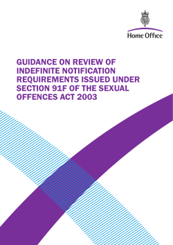 Guidance On Review Of Indefinite Notification