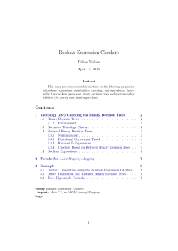Boolean Expression Checkers