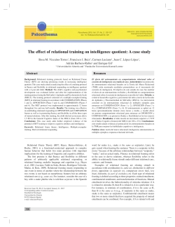 The effect of relational training on intelligence quotient: A case study
