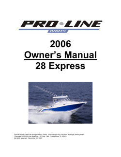 2006 Owner`s Manual 28 Express - Pro