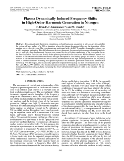 Plasma Dynamically Induced Frequency Shifts in High