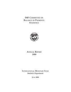 IMF Committee on Balance of Payments Statistics Annual Report 1999