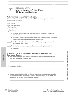 Advantages of the Free Enterprise System