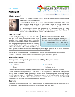 Measles - St. Clair County