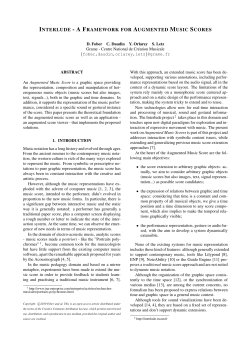 Interlude - A Framework for Augmented Music Scores