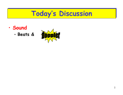 Lecture 3 Sound Doppler