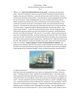 Moore Letters - 1850s Norwich and District Archives, AN 2009.099