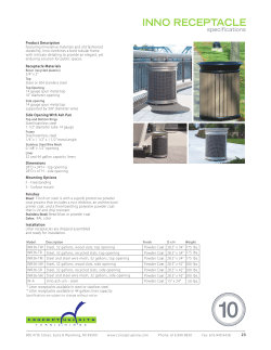 spec sheet - Conceptual Site Furnishings