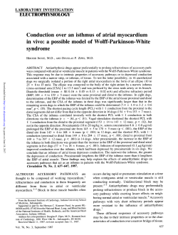 Conduction over an isthmus of atrial myocardium