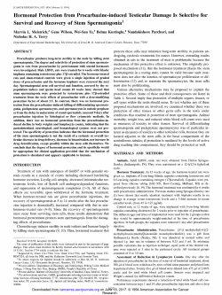 Hormonal Protection from Procarbazine-induced