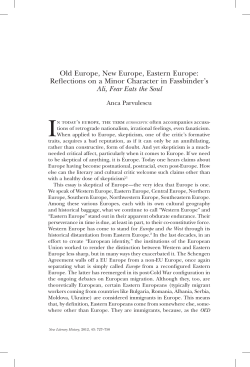 Old Europe, New Europe, Eastern Europe: Reflections on a Minor