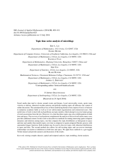 Topic time series analysis of microblogs