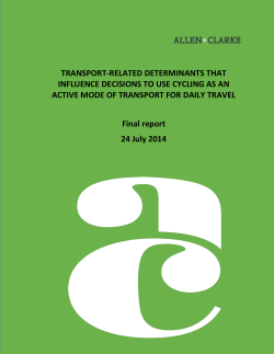 Cycling as an active mode of transport literature review FINAL 28