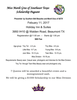 Miss Mardi Gras of Southeast Texas Scholarship Pageant