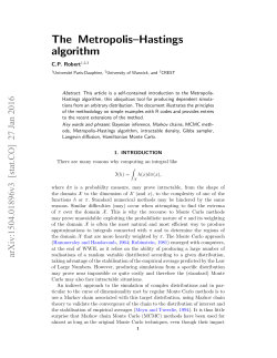 The Metropolis&ndash;Hastings algorithm