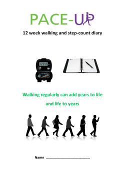 12 week walking and step-count diary Walking regularly can add