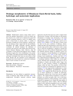 Drainage morphometry of Himalayan Glacio