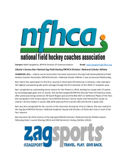 Liberty`s Serena Barr Named Zag Field Hockey/NFHCA Division I