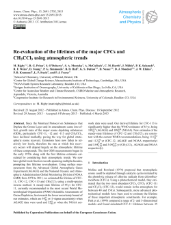 Re-evaluation of the lifetimes of the major CFCs and CH3CCl3