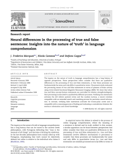 Neural differences in the processing of true and false sentences