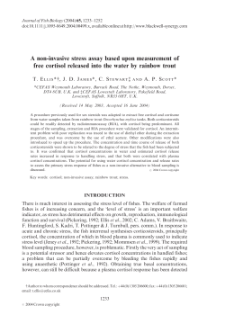 A non-invasive stress assay based upon measurement of free