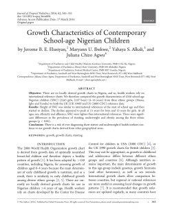 Growth Characteristics of Contemporary School