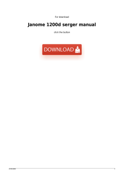 Janome 1200d serger manual