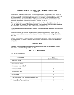 CONSTITUTION OF THE PARKLAND COLLEGE ASSOCIATION