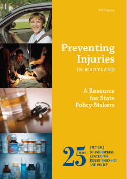 Preventing Injuries - Johns Hopkins Bloomberg School of Public