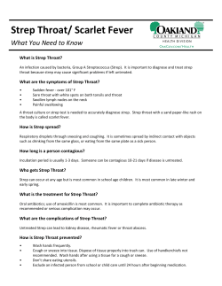 Strep Throat/ Scarlet Fever