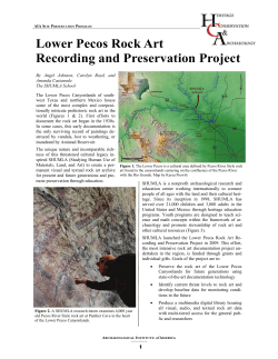 Lower Pecos Rock Art Recording and Preservation Project