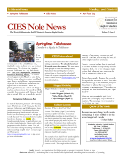 Elegant Newsletter - Center for Intensive English Studies