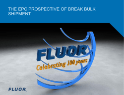 THE EPC PROSPECTIVE OF BREAK BULK SHIPMENT